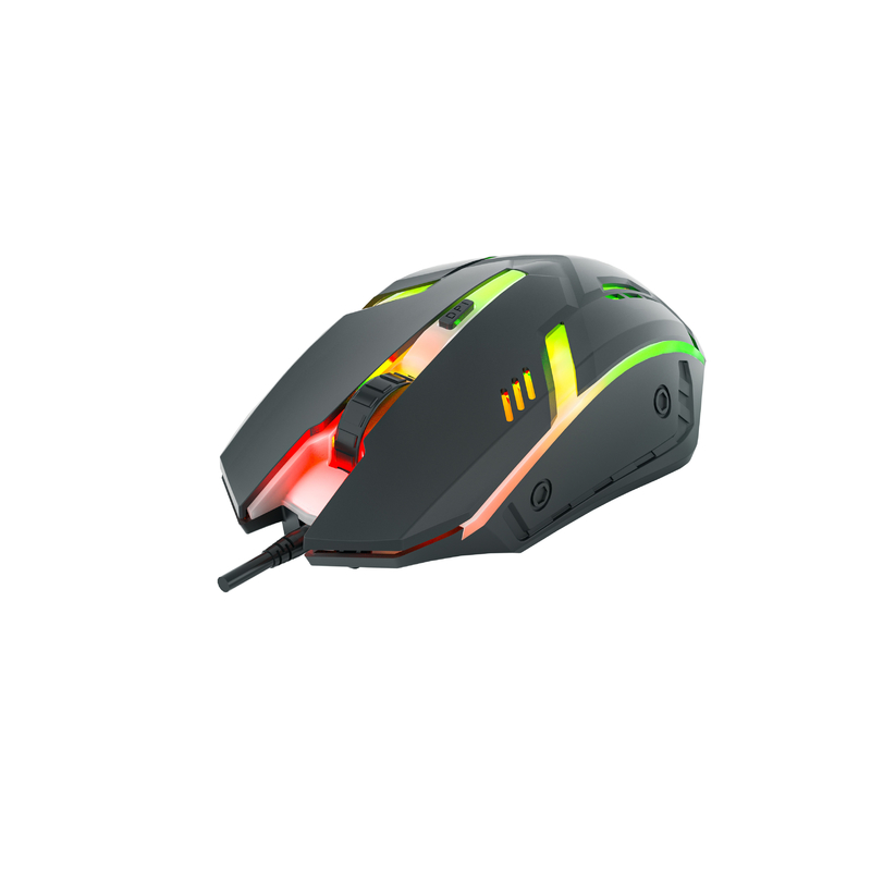 Iluminação LED Gradiente Configuração DPI ajustável de vários níveis Equipado com 8108 Chip Mouse de jogo para jogadores e usuários de escritório