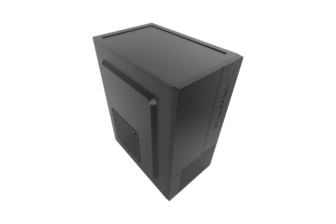 Compacto Micro ATX Case com amplo espaço interior a um preço acessível O painel frontal fino é ideal para configurações modernas
