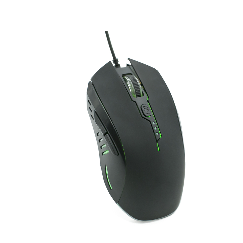 Iluminação de fundo RGB, ajuste DPI de 4 níveis, USB plug-and-play, mouse de jogos 6D ergonômico para profissionais e usuários em geral