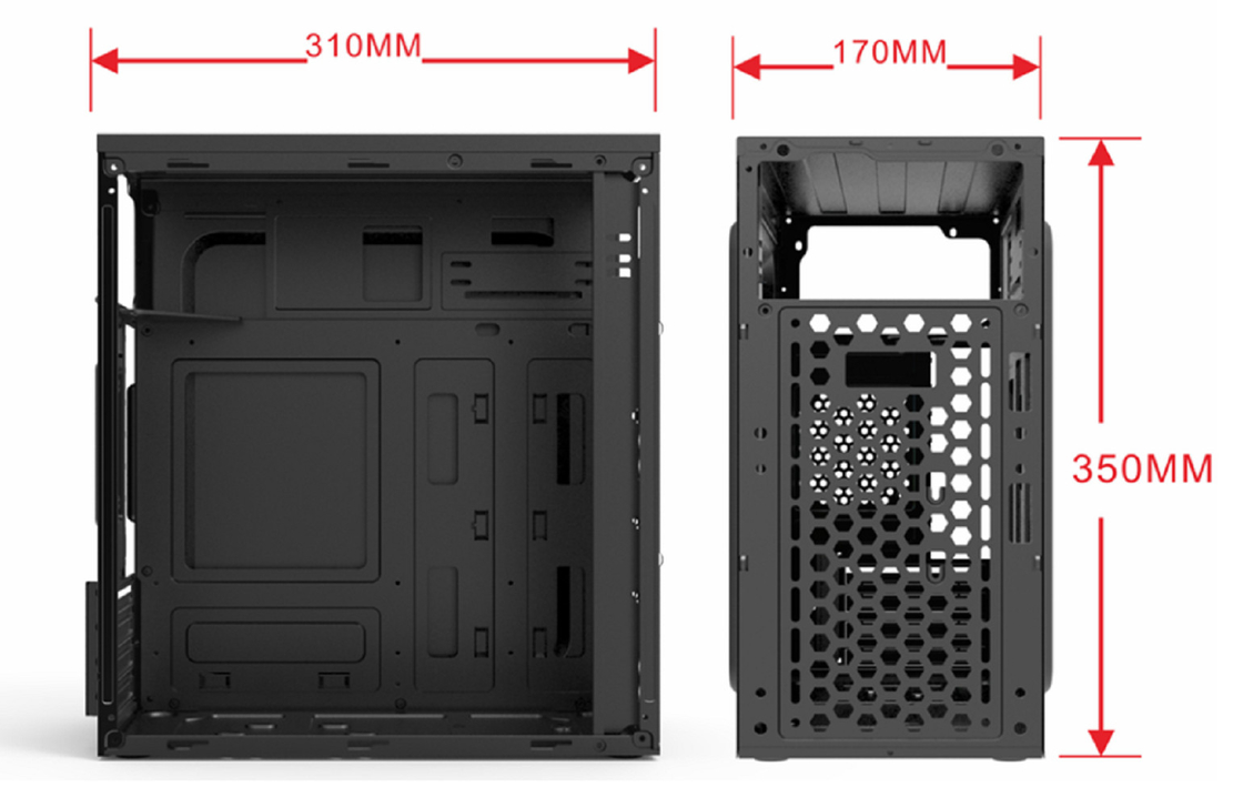 Suporta MicroATX MIniATX Com 4 slots de expansão 2HDDs 2 SSDs 12cm E 8cm Ventilador Montar Compacto Caso de computador leve Por dinheiro