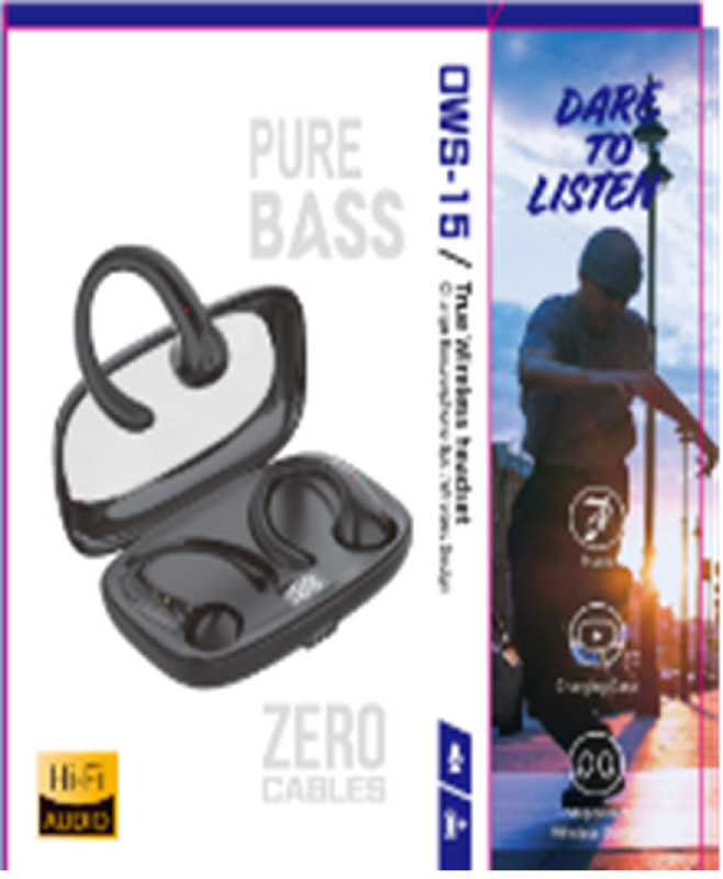 OWS TWS Compacto Fones de Ouvido de Baixa Latência Com Antenna Banzai E Controles Tocais Para Jogadores Fãs de Multimédia E Viajantes