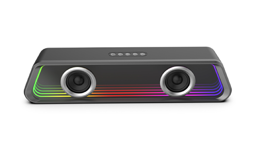 Bluetooth 5.3 ABS Material espelho 3000mAh Bateria 8W X 2 Saída Suporta BT/TF/USB/FM/AUX-IN/TWS para Amantes da Música