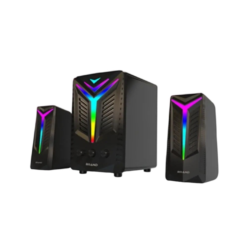 Fones de ouvido por satélite 20W Subwoofer Alto brilho Preto RGB Iluminação Portable Bluetooth remoto 5.0 AUX Input