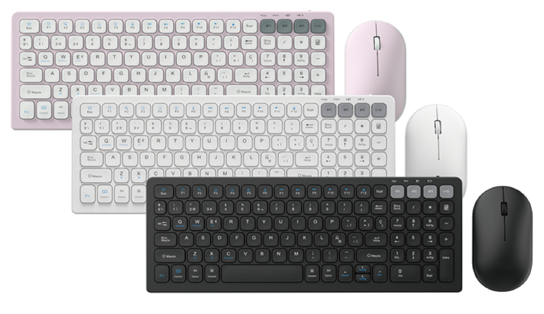 teclado de pé de tesoura e mouse ergonômico ambos com bateria de 500mAh Bluetooth 3.0/2.4G Conectividade sem fio 1200 DPI