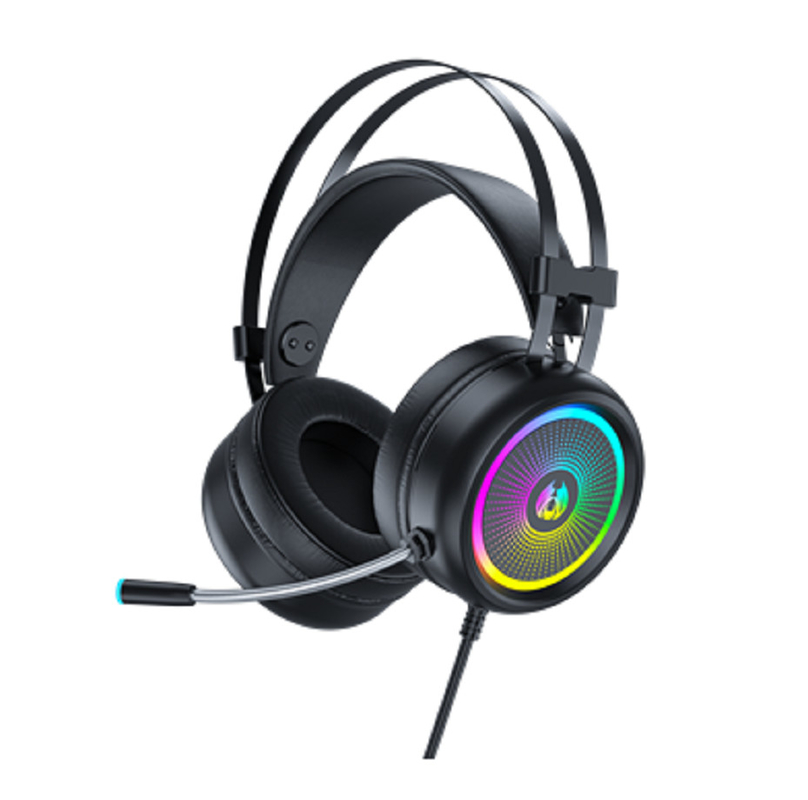 Fones de Ouvido Bluetooth 16,8M Cores RGB 7.1 Efeitos Sonoros 20Hz-20kHz Faixa de Frequência Φ50mm Fone de ouvido 6,0*5,0mm Microfone Omnidirecional Para Jogadores