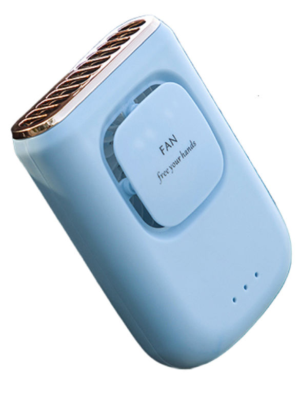 Bateria de 1200mAh 5V Voltagem de carregamento Tipo-C Carregamento 3 modos Ventilador pequeno portátil ajustável em rosa ou azul