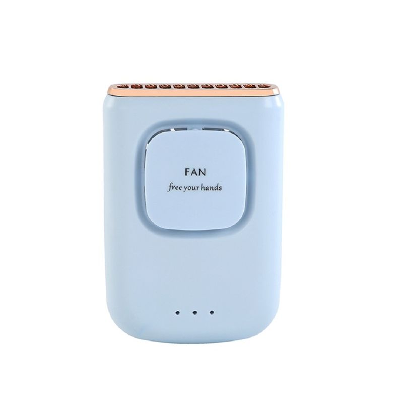 Bateria de 1200mAh 5V Voltagem de carregamento Tipo-C Carregamento 3 modos Ventilador pequeno portátil ajustável em rosa ou azul
