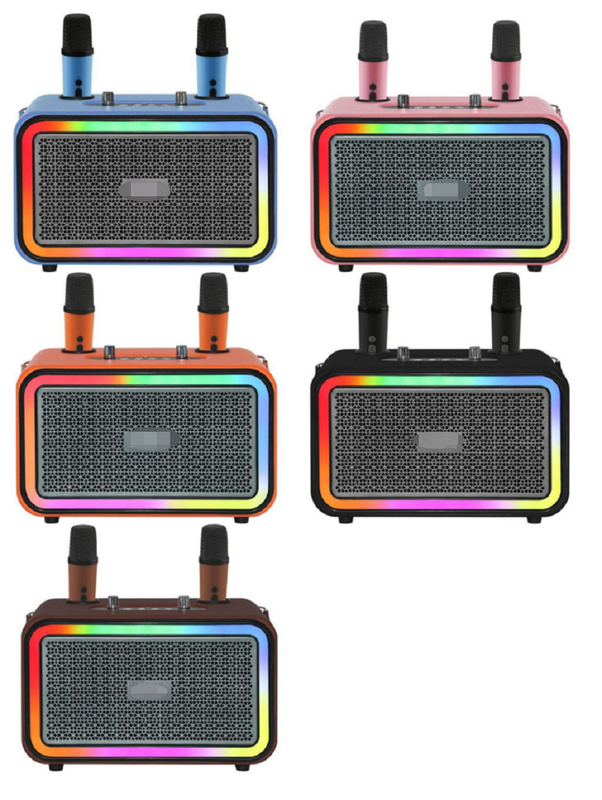 Chip MVSILICON IC de alta fidelidade com processamento de som DSP Com dois Woofers de 4 polegadas Bateria de 3000mAh Micrófonos sem fio duplos