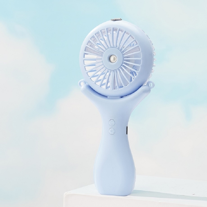 500mAh Bateria 2 horas de carregamento Três velocidades de vento 148g Halterneck leve Desktop portátil 3 em 1 Nano Spray Fan