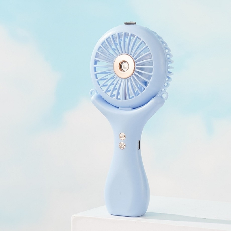 500mAh Bateria 2 horas de carregamento Três velocidades de vento 148g Halterneck leve Desktop portátil 3 em 1 Nano Spray Fan