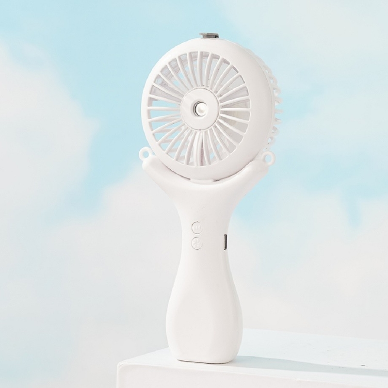 500mAh Bateria 2 horas de carregamento Três velocidades de vento 148g Halterneck leve Desktop portátil 3 em 1 Nano Spray Fan