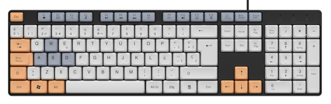104-chave Layout Chaves de filme de carbono material HIPS à prova d'água Plug-and-play Chaves multimídia USB personalizáveis para funcionários de escritório