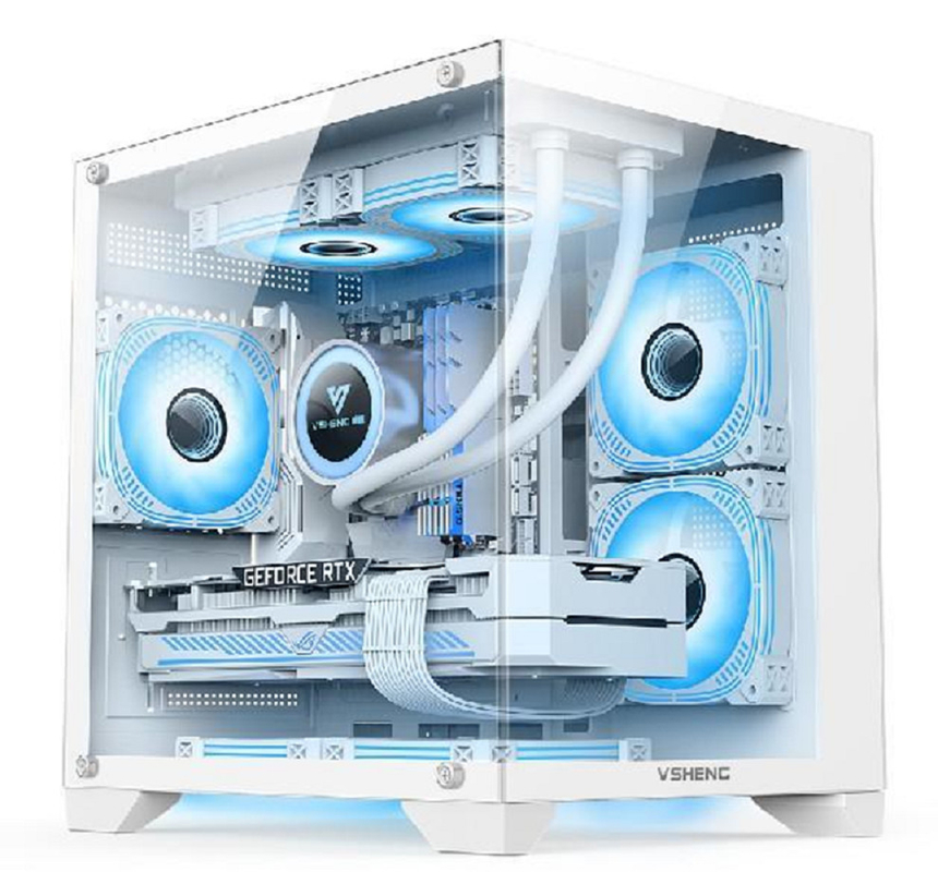 Design panorâmico Iluminação RGB Suporta Micro-ATX/Mini-ITX Fits GPUs de 330mm 4 Slots E CPUs de 170mm 6 Ventiladores