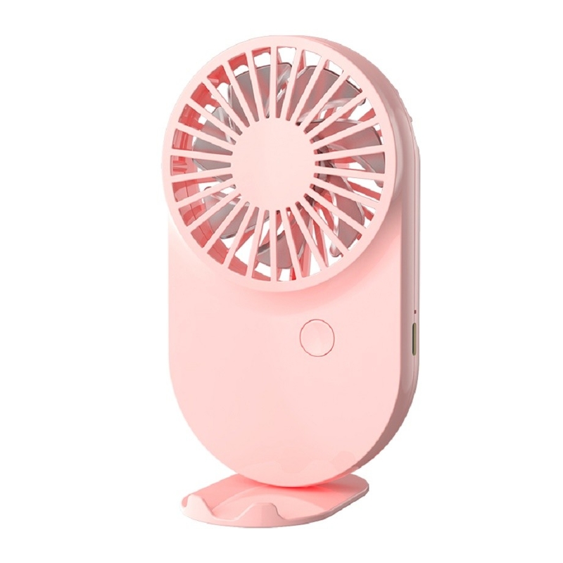 Pink White Blue Candy Design Ventiladores portáteis 115g Com cordel e base 3 Velocidade do vento 500mAh Bateria Tipo-C Carregamento rápido