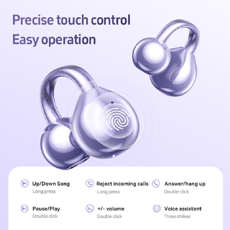 Bluetooth 5.4 A2DP/AVRCP/HFP Suporte Titânio Diafragma alto-falante 4g por orelha Impermeável a suores Protegido para pessoas de negócios Jogadores