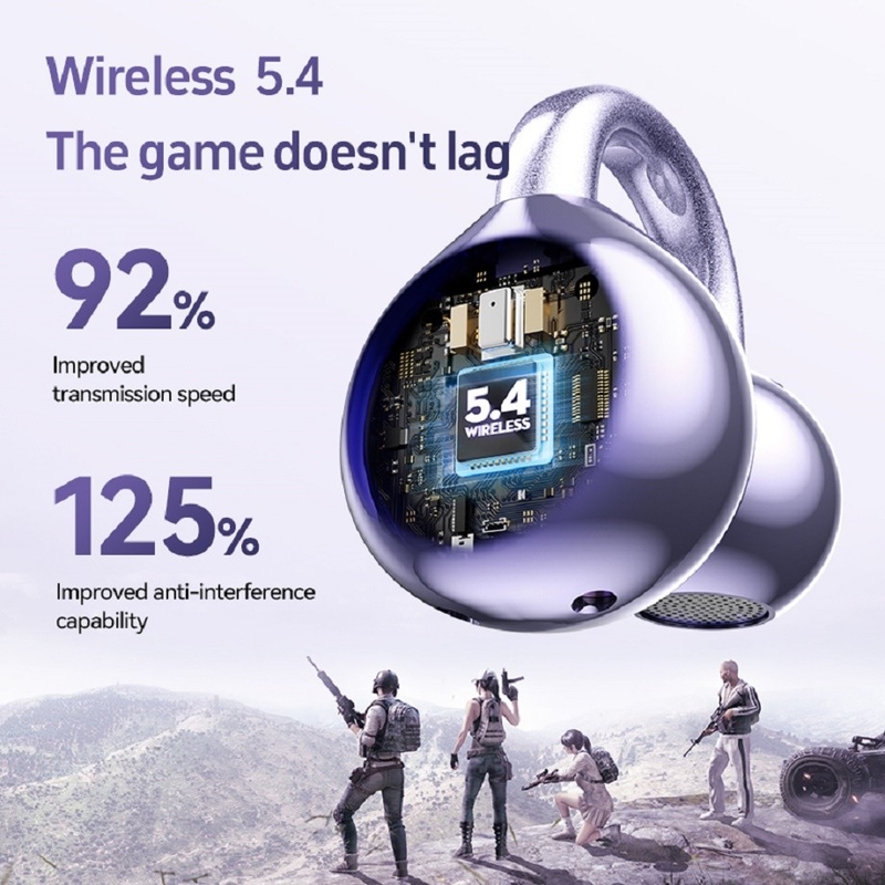 Bluetooth 5.4 A2DP/AVRCP/HFP Suporte Titânio Diafragma alto-falante 4g por orelha Impermeável a suores Protegido para pessoas de negócios Jogadores