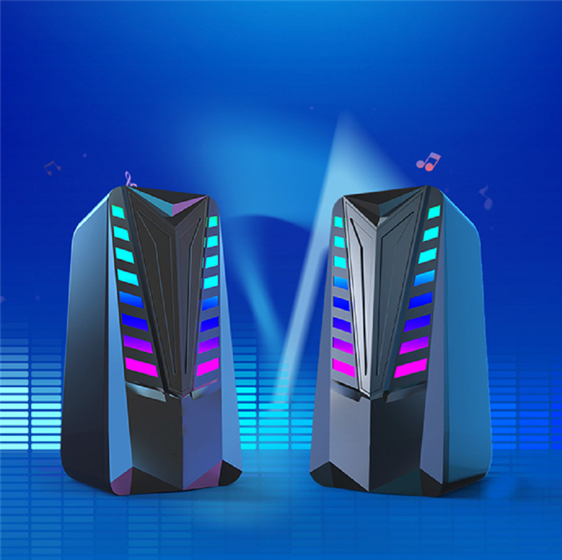 3W × 2 RMS 2,5- polegadas Dual alto-falantes 35Hz-16KHz botão de resposta para potência / volume Touch Mode Switching personalizavel efeitos de luz