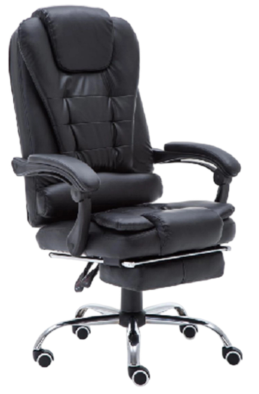 Cadeira Ergonômica de Mesa de Jogos Com 100mm Rod Pneumático 350mm Base de Cromo Apoio para Pés PU Couro De Alta Densidade Espuma Apoio Multi-Posição