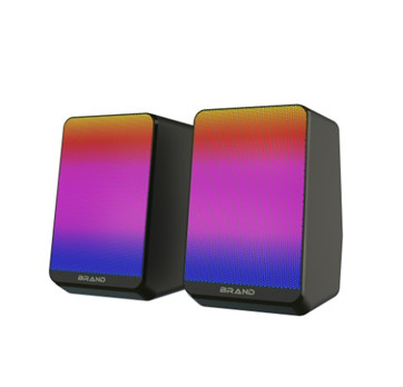 3W RMS Power Dual 2 polegadas alto-falantes SNR >30dB 0,46kg Iluminação RGB Controle de volume em linha 5V DC Input para Desktop
