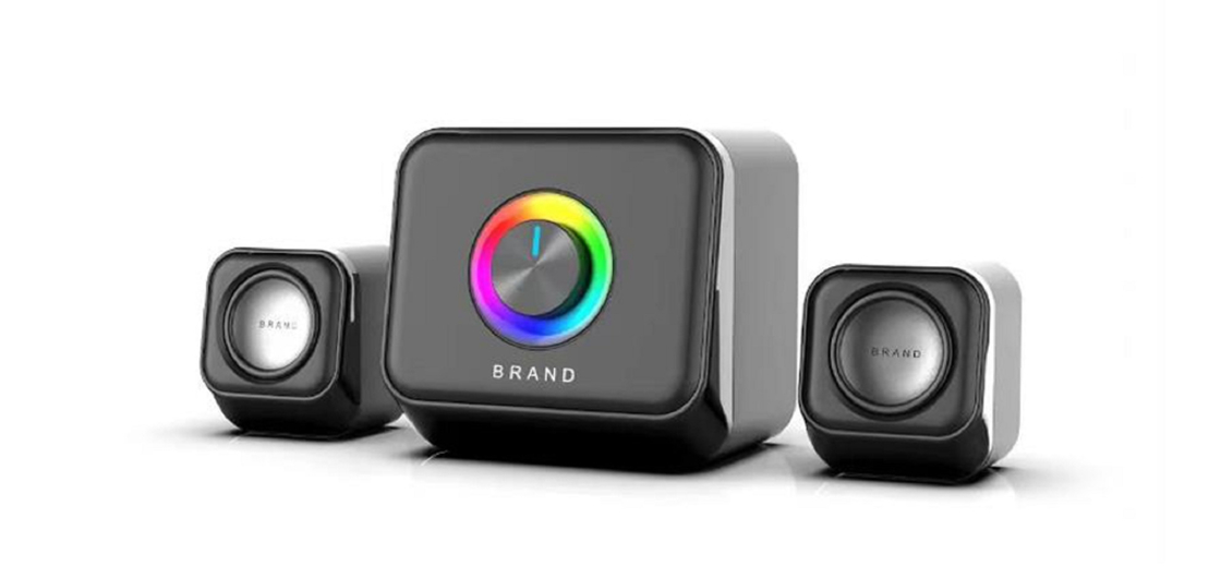 3W × 2 Mid-tweeter + 5W Bass 52mm Speaker 4Ω Impedância 65dB SNR USB / Bluetooth Switching para funcionários de escritório Estudantes