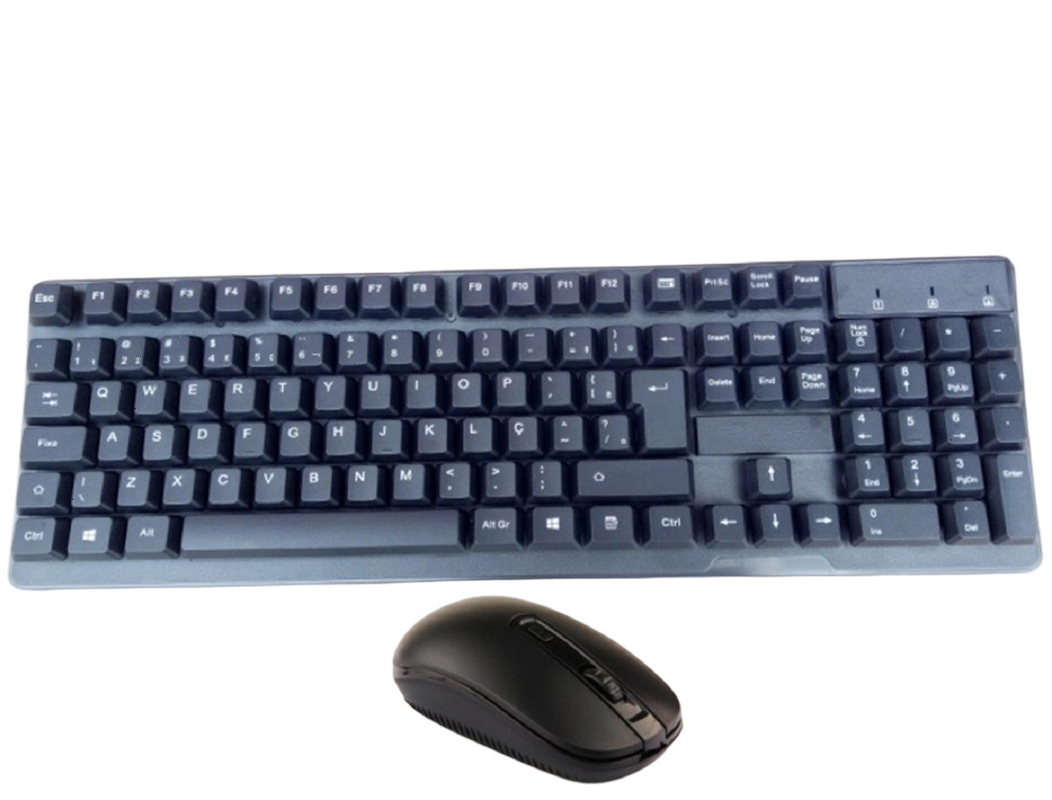 Teclado Mouse Combos 2.4G Conexão sem fio 5 milhões de chave Duração de vida Suporte multilíngue Várias cores Compatível com todos os sistemas