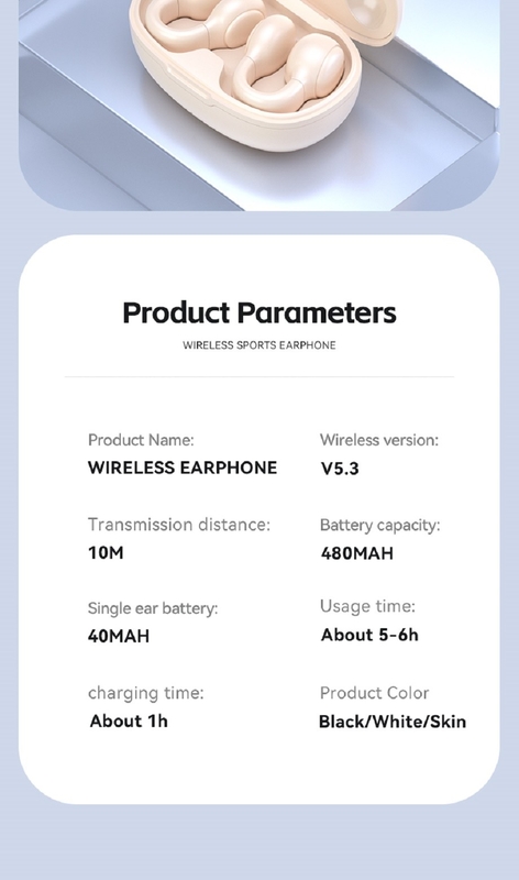 Bluetooth 5.3 Fones de Ouvido Suporta BR + EDR + BLE Multi-protocolo 5 H Tempo de chamada F 13 Anel de cobre alto-falante 4.6 G por ouvido Design ergonômico