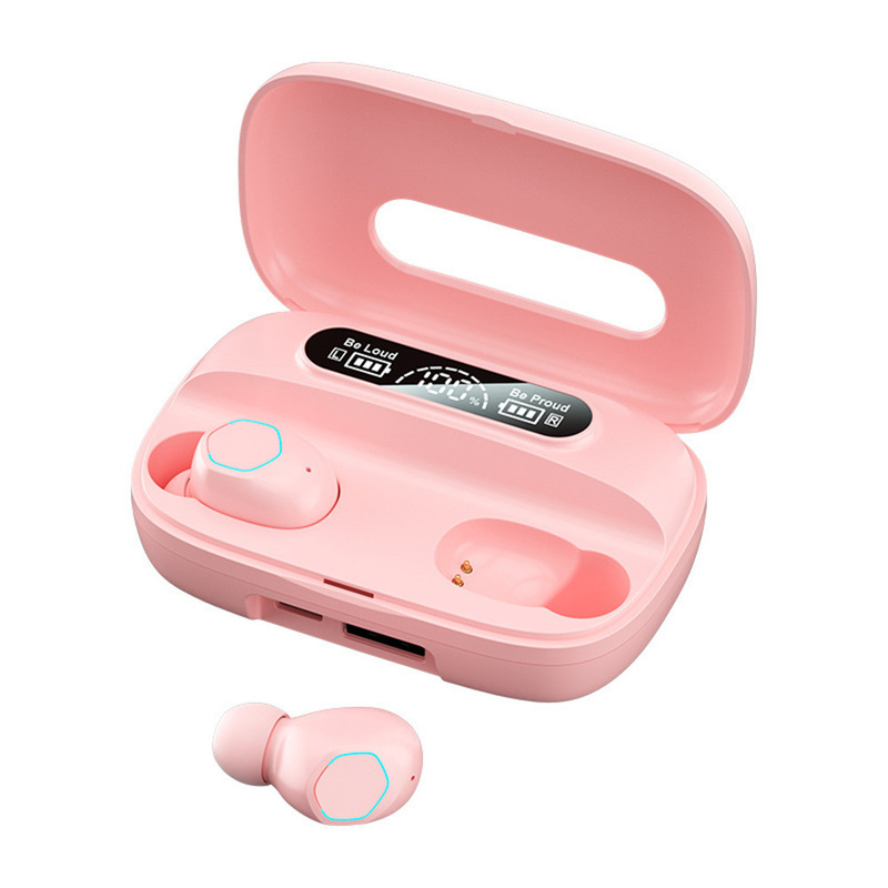Bluetooth 5.1 fones de ouvido Suporta protocolos A2DP/AVRDP/HFP Fones de ouvido 40mAh Caixa de carregamento 500mAh F10 Drive dinâmico para negócios e esportes