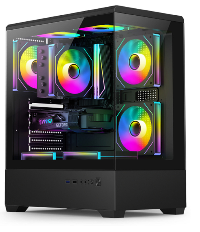 Arquitetura compatível de tamanho completo compatível com E-ATX/ATX Placas-mãe 330mm Cartões gráficos 240mm Caixa de computador de rede de resfriamento a água montada em cima