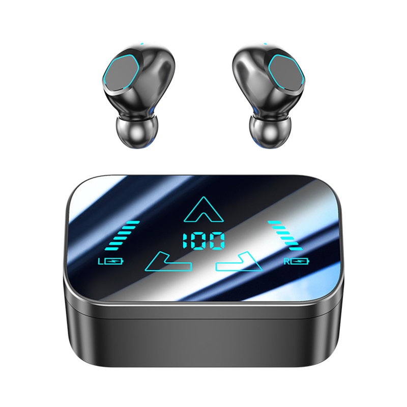Design de compartimento deslizante Display de espelho inteligente Bluetooth de alta velocidade 5.3 fones de ouvido Bateria de todos os climas Vida resistente à água Para esportes