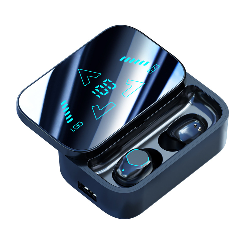 Design de compartimento deslizante Display de espelho inteligente Bluetooth de alta velocidade 5.3 fones de ouvido Bateria de todos os climas Vida resistente à água Para esportes