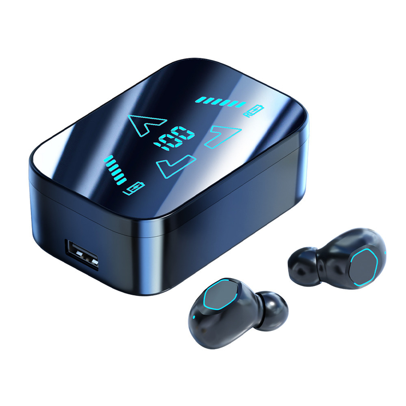 Design de compartimento deslizante Display de espelho inteligente Bluetooth de alta velocidade 5.3 fones de ouvido Bateria de todos os climas Vida resistente à água Para esportes
