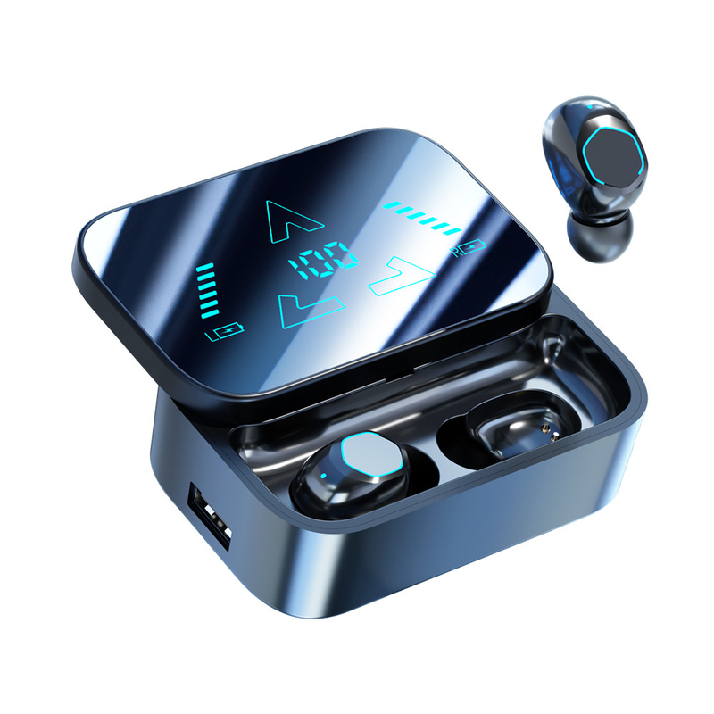 Design de compartimento deslizante Display de espelho inteligente Bluetooth de alta velocidade 5.3 fones de ouvido Bateria de todos os climas Vida resistente à água Para esportes
