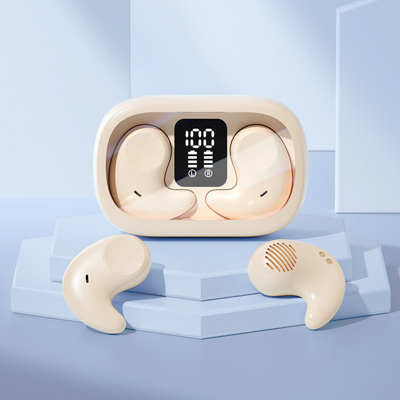 Orelha única 5.7×3.7×2.4cm, leve e fina Sem design de orelha para dormir lado confortável Funções de som envolvente HIFI