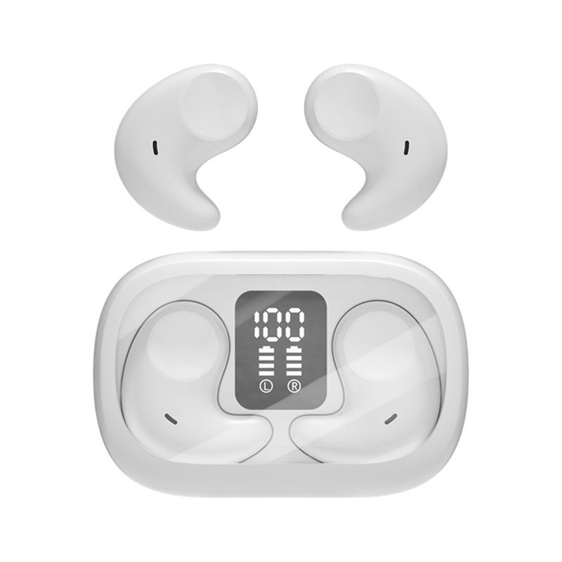 Orelha única 5.7×3.7×2.4cm, leve e fina Sem design de orelha para dormir lado confortável Funções de som envolvente HIFI