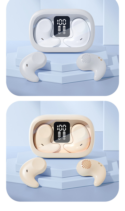 Orelha única 5.7×3.7×2.4cm, leve e fina Sem design de orelha para dormir lado confortável Funções de som envolvente HIFI