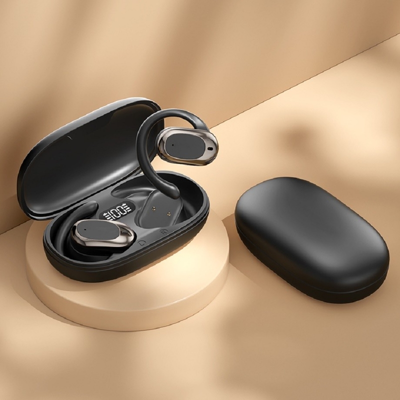 90° Ganchos de Ouvido Ajustáveis Bluetooth Auscultador F14.2 Diafragma Biológico Ultrafinho, Bluetooth 5.4 Com Suporte AAC/SBC, Design de Sensibilidade Zero