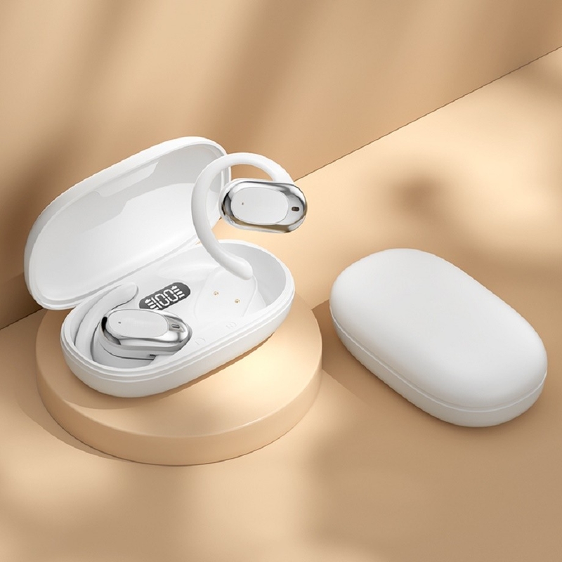 90° Ganchos de Ouvido Ajustáveis Bluetooth Auscultador F14.2 Diafragma Biológico Ultrafinho, Bluetooth 5.4 Com Suporte AAC/SBC, Design de Sensibilidade Zero