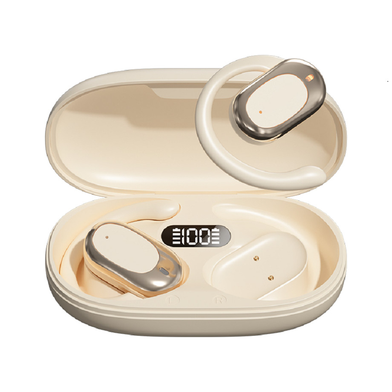 90° Ganchos de Ouvido Ajustáveis Bluetooth Auscultador F14.2 Diafragma Biológico Ultrafinho, Bluetooth 5.4 Com Suporte AAC/SBC, Design de Sensibilidade Zero
