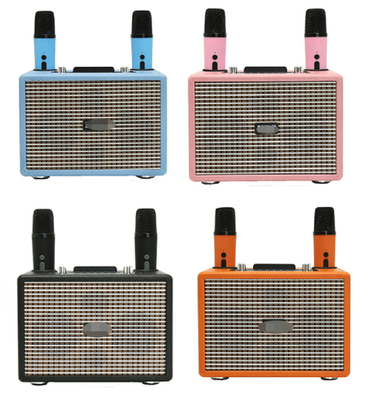 ETEK Dual LTK53101 Amplificadores com alto-falantes de 3 polegadas de alcance completo 40mm Tweeter e Dual Wireless Mics Home Karaoke Speaker