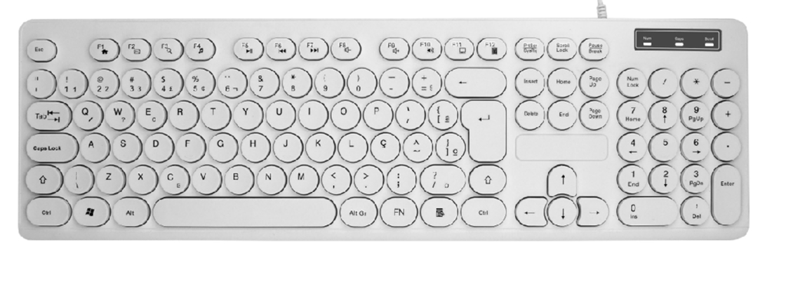 104 teclas teclado USB à prova d'água Material HIPS Design ergonômico Suporta personalização de logotipos para dormitórios e muito mais