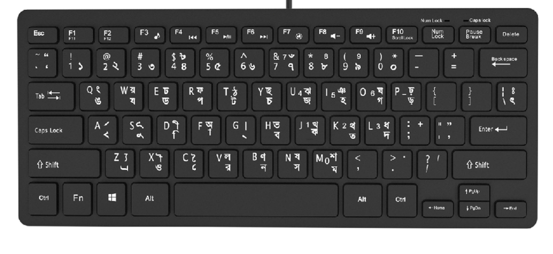 teclado impermeável de material HIPS com teclas de filme de carbono 78 Design silencioso Suporte multilíngüe e USB Plug-and-Play