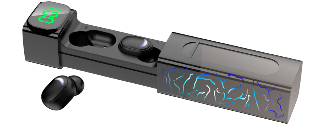 Bluetooth Earphone Low Latency Long Battery Life 4 horas Carregamento 200mAh Case F8 Copper Ring Speaker Proteção de bateria embutida