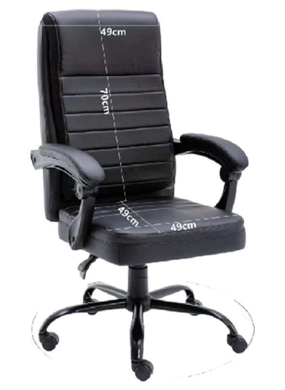 Mecanismo multifuncional Cadeira de mesa de jogos ergonômica com apoios de braço e encosto de PU de alta rebote Base de cromo de 320 mm com rodas de nylon