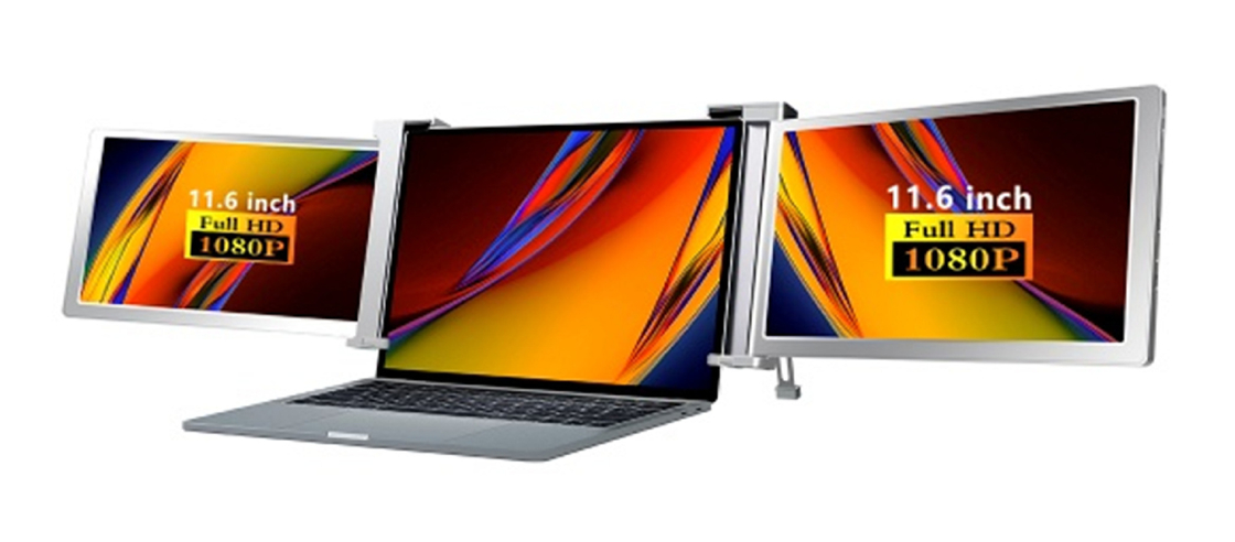 Monitor de computador FHD de três telas de entretenimento de produtividade com um ecrã fino de 25,3 mm Full HD IPS 1920 × 1080