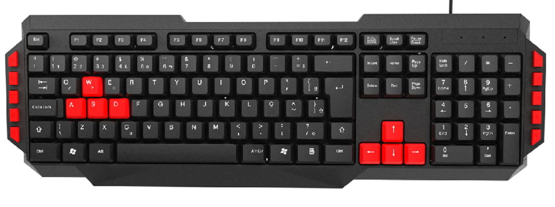 teclado de computador à prova d'água 441g 1,2 metros fio 104 teclas + 10 teclas de acesso rápido USB plug-and-play HIPS design ergonômico para funcionários de escritório usuários domésticos