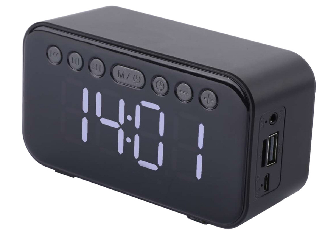 Este alto-falante Bluetooth suporta Bluetooth, AUX, cartão TF, rádio USB FM. Bateria embutida de 500mAh, carregamento USB. Alto-falante de 52mm, expansão de cartão TF de 32GB.