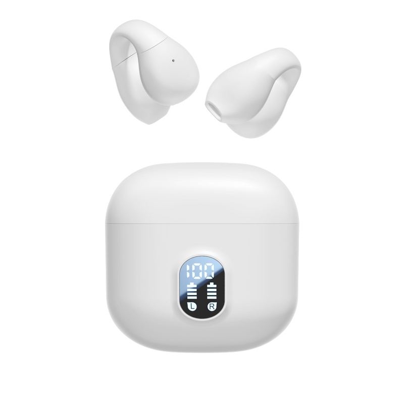 Bluetooth 5.4 TWS Earbuds com AAC SBC Codec, 6H Playtime & 200mAh Case de Carregamento para viagens, esportes e negócios