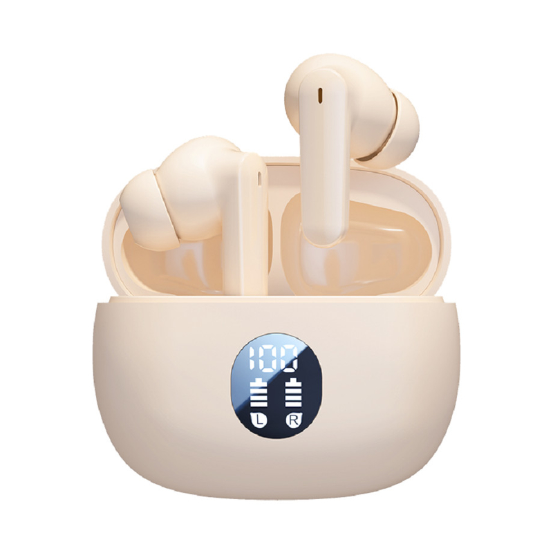 Bluetooth 5.4 TWS Earbuds, alto-falante F10, suporte AAC / SBC, design de cores preto / branco / pele, adequado para negócios, esportes, escritório e uso estudantil