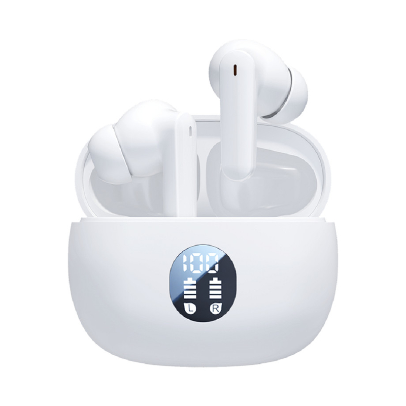 Bluetooth 5.4 TWS Earbuds, alto-falante F10, suporte AAC / SBC, design de cores preto / branco / pele, adequado para negócios, esportes, escritório e uso estudantil