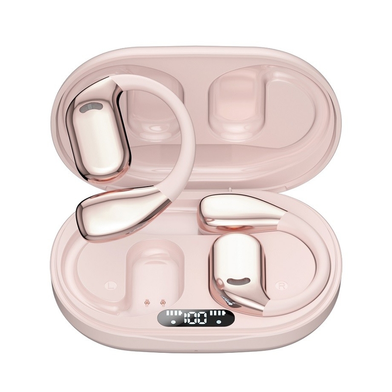 Bluetooth 5.4 TWS auriculares Titânio Composto Diafragma alto-falante 6H tempo de reprodução Com 300mAh caixa de carregamento Bateria digital Display